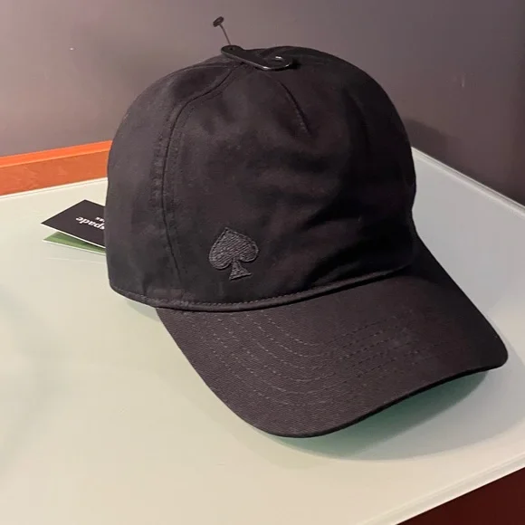 Kate Spade 100% Cotton Black Bow Baseball Hat Gold Tone Spade Logo OS NWT Kate Spade Women main image 4